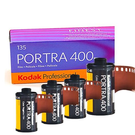 Фотопленка Kodak Portra 400 (36 кадров, 4 шт в пластиковой коробочке ...