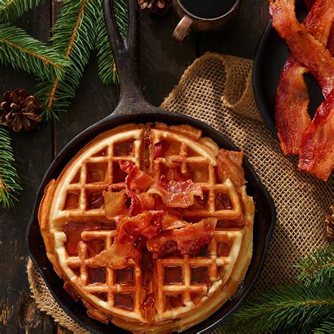 Thick-Cut Bacon Waffles Recipe from H-E-B