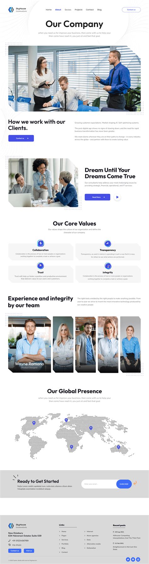 About Us Page — Untitled Ui Behance