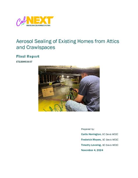 Et Swe Aerosol Sealing Of Existing Attics And Crawlspaces