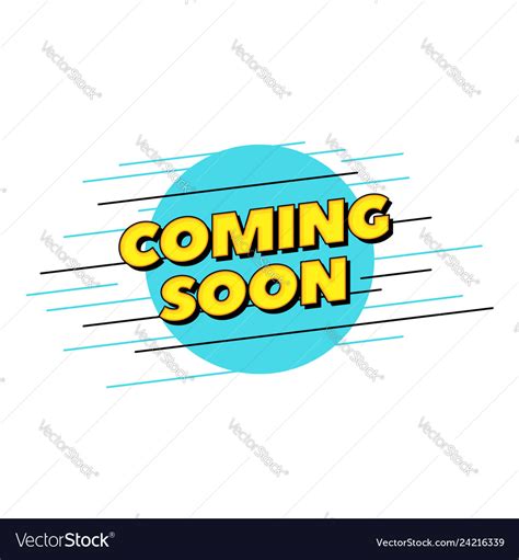 coming  text pop style typography design vector image