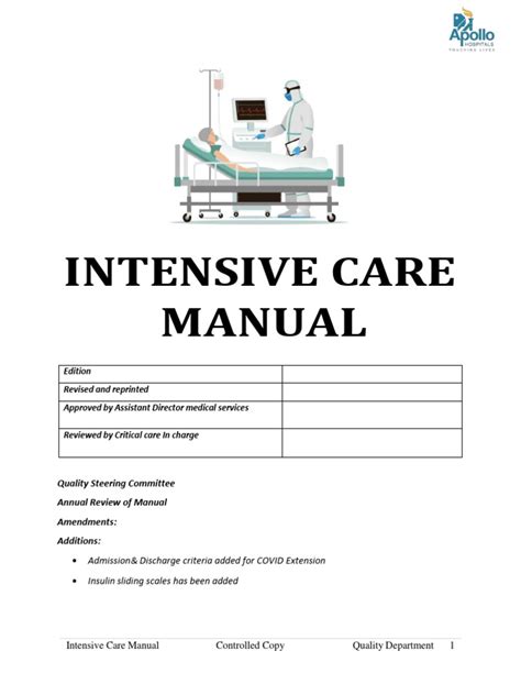 Intensive Care Unit (ICU) Manual 2020-21 | PDF | Blood Pressure | Shock ...