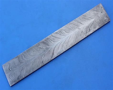 Damascus Steel Handmade Feather Pattern Billet For Knife Making ...