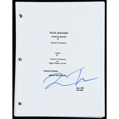 Quentin Tarantino Signed Pulp Fiction Movie Script Autographcoa