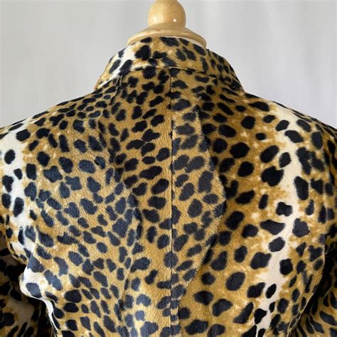 1980s Vintage Elliott Lauren Cheetah Print Faux Fur Jacket S M Etsy