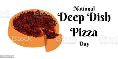 Ilustración De National Deep Dish Pizza Day Diseño De Pancarta