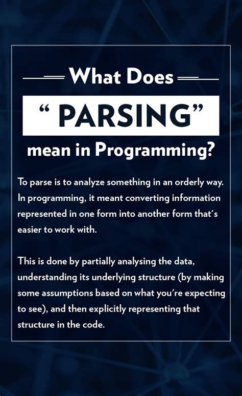 Discover Parsing In Programming Program Parsing Technology Info Information Inforgraphic