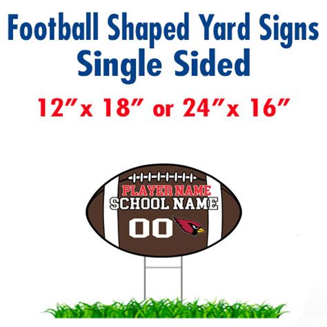 Football Shaped Yard Signs Big Tex Banners and Flags