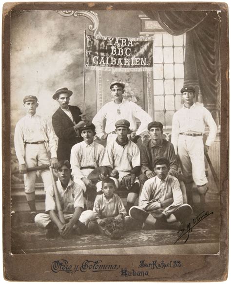 Hake's - 1890s CUBAN BASEBALL TEAM OVERSIZE CABINET PHOTOGRAPH.