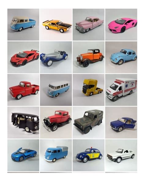 Miniatura De Carros Kit 30 Coleção Carrinhos Metal Ferro