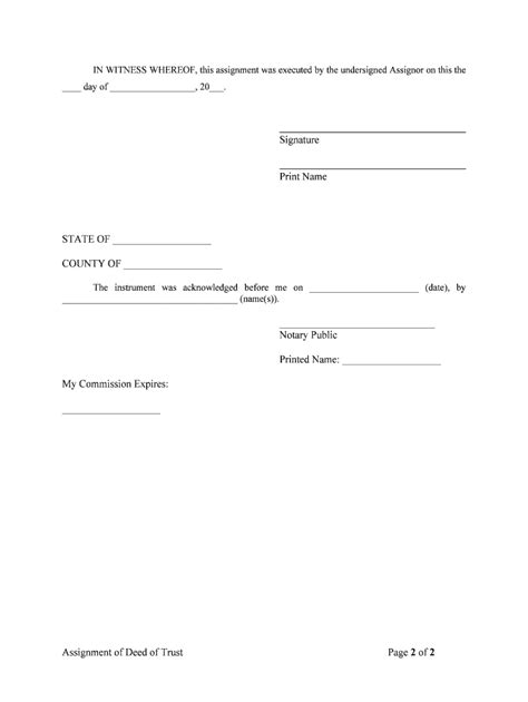 Montana Assignment Of Deed Of Trust By Individual Mortgage Holder Form Fill Out And Sign