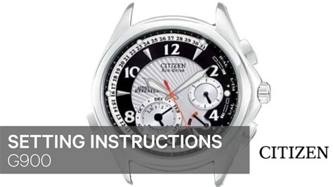 Citizen Watch Setting Instruction G900 YouTube