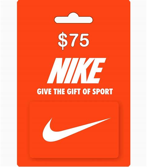 $75 Nike Gift Card (US & Global) - GiftChill.co.uk