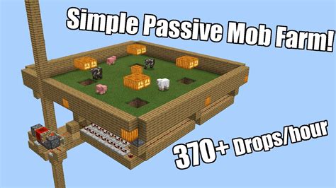 Simple And Easy Afk Passive Mob Farm Bedrock Tutorial Youtube