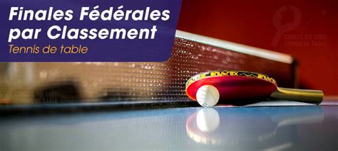 Finales F D Rales Par Classement Comit Du Cher De Tennis De Table