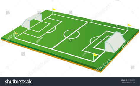 Vector Illustration Football Soccer Field Cartoon Stock Vector (Royalty Free) 291233270 ...