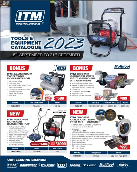 ITM TOOLS EQUIPMENT CATALOGUE SEPTEMBER 2023 DECEMBER 2023 Hi