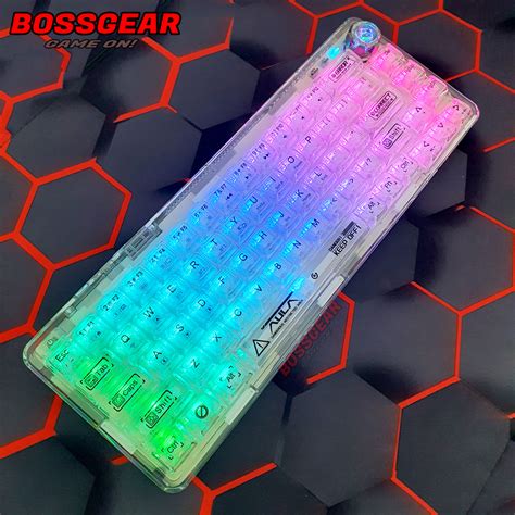 Bàn Phím Cơ Không Dây AULA F68 RGB 3 Mode Hot Swap Gasket Mount Có Núm Vặn Shopee Việt Nam