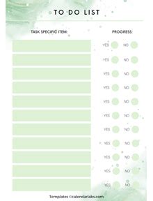 To Do List Templates CalendarLabs