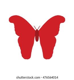 Light Dark Red Colored Silhouette Butterfly Stock Vector (Royalty Free ...