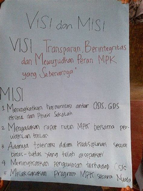 Detail Contoh Visi Misi Osis Koleksi Nomer