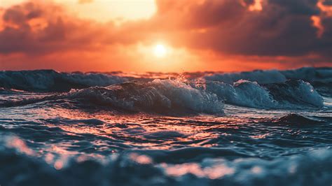 Ocean Waves Sunrise