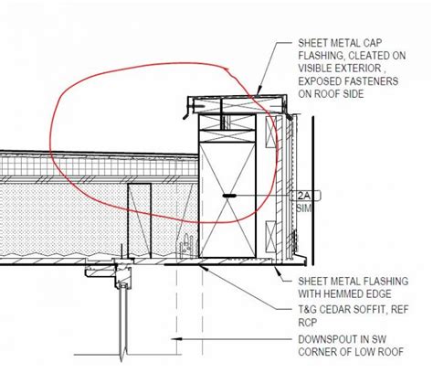 Flat Roof Parapet Detail