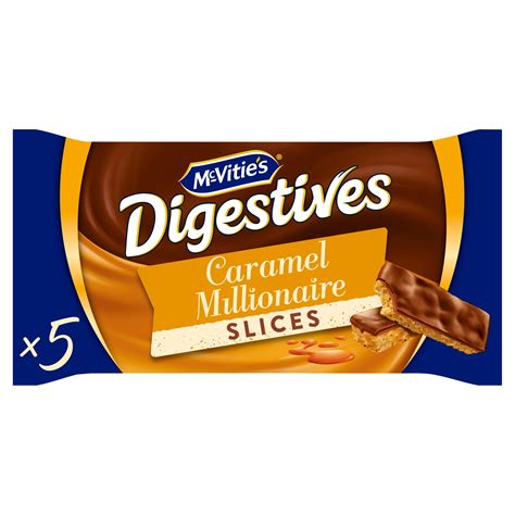 Mcvities Digestive Caramel Slices Cake Snack Bars 5 Slices 1099g