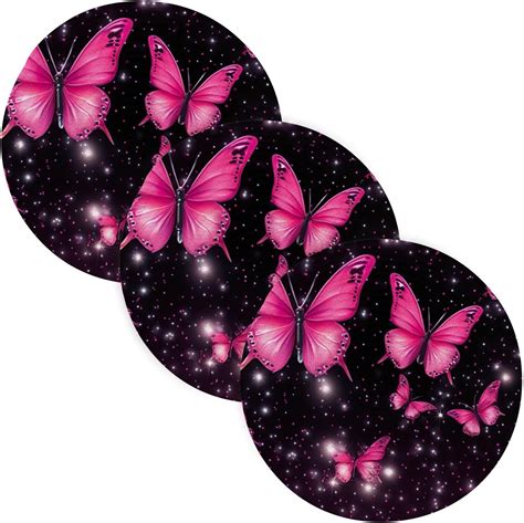 Trivets For Hot Pots And Pans Inch Pcs Pink Butterflies Weave Hot Pot Holders Large