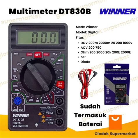 Jual Multimeter Digital Winner Dt B Tester Dt B Avometer Dt B