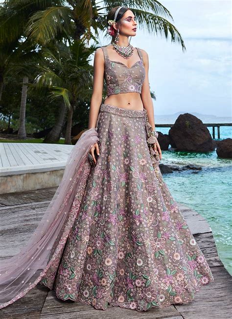 Gold Net Embroidered Lehengas Ghspc Rg