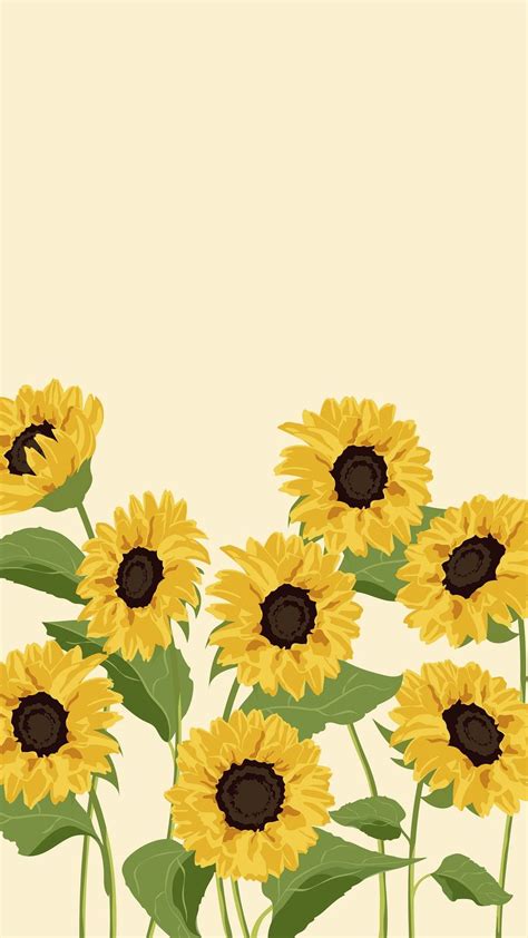 Sunflower Cartoon Wallpapers - Wallpaper Cave