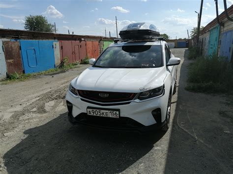 Бокс на крышу. — Geely Coolray (1G), 1,5 л, 2020 года | аксессуары | DRIVE2