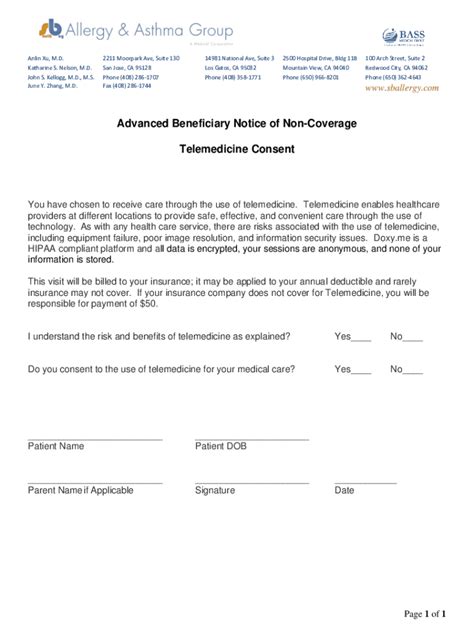 Fillable Online Advanced Beneficiary Notice Of Non Coverage Fax Email Print Pdffiller