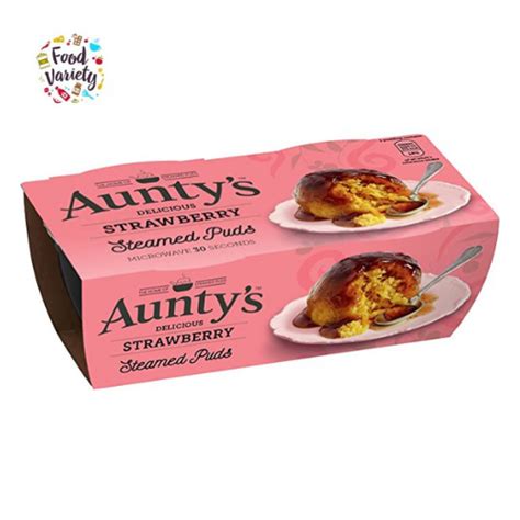 Auntys Steamed Puds Strawberry 2x95g อนตสสตรมพดสสตรอวเบอรร