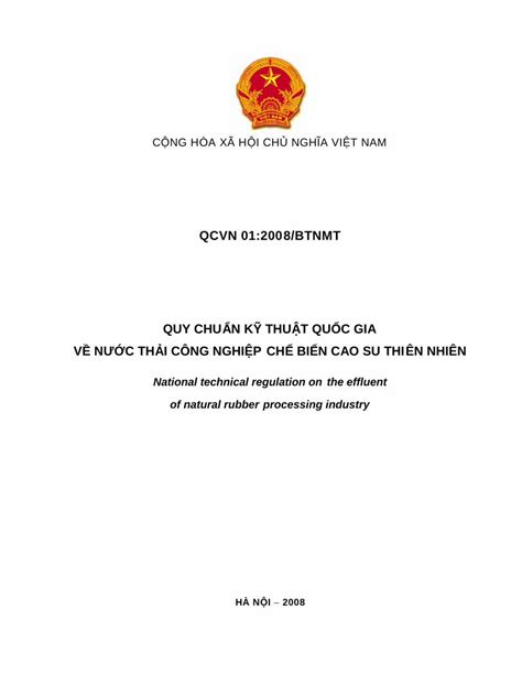 PDF QCVN 01 2008 BTNMT Quy chuẩn kỹ thuật quốc gia về nước thải