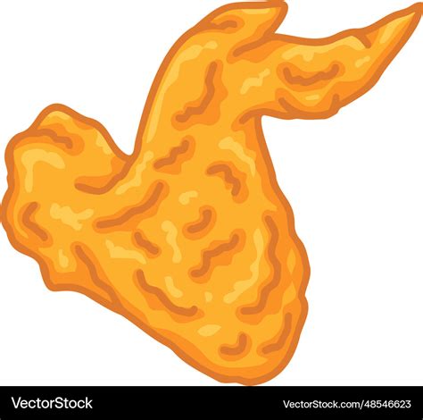 Chicken wings doodle drawing design icon Vector Image