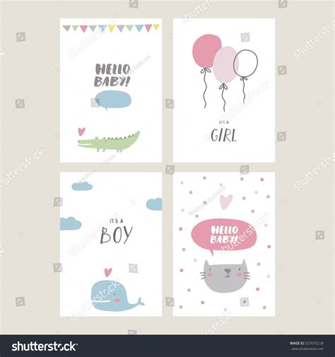 Baby Shower Card Design Stock Vector (Royalty Free) 527675218