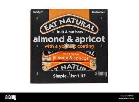 Box Of Eat Natural Fruit And Nut Bar Almond And Apricot With A Yoghurt Coating Gluten Free And Ok