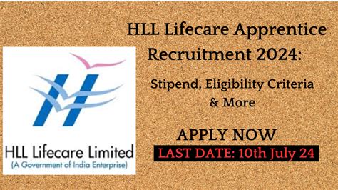 Hll Lifecare Apprentice Recruitment 2024 Notification Out Stipend Eligibility Criteria And More