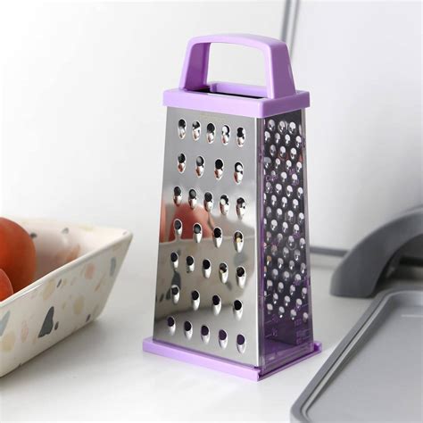 Fissman Four Sided Vegetable Grater Box Cheese Grater Stainless Steel Hand Held Grater Slicer