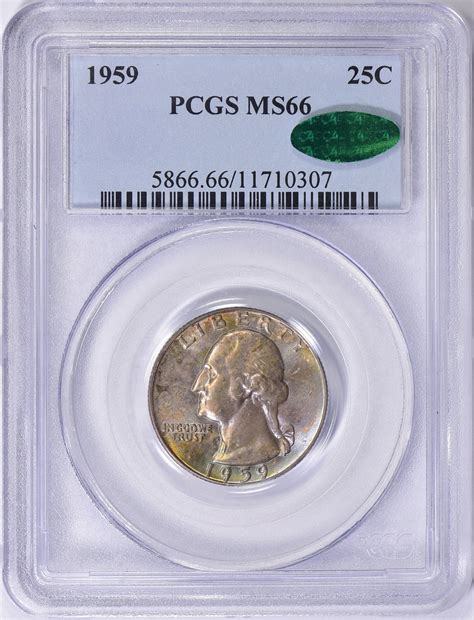 Washington Quarter Pcgs Ms Cac Green Toned Item