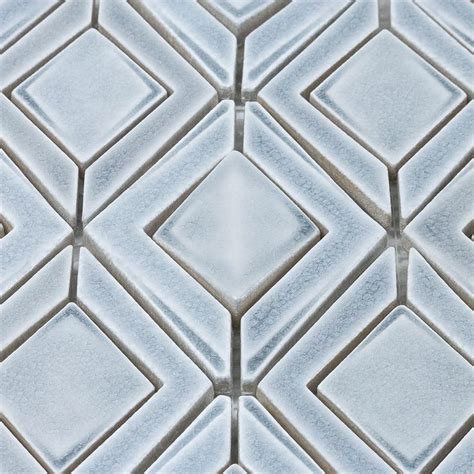 Nabi Jewel Arctic Blue Crackled D Polished Ceramic Mosaic