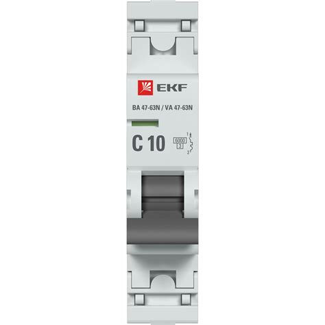 Выключатель автоматический EKF PROxima ВА 47-63N 10А C 6 kA, 1188894 ...