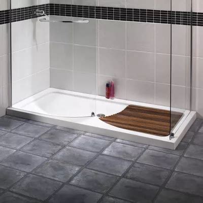 Buy Aqualux AquaSpace Walk-In Shower Tray and Footboard, 1400mm x 800mm ...