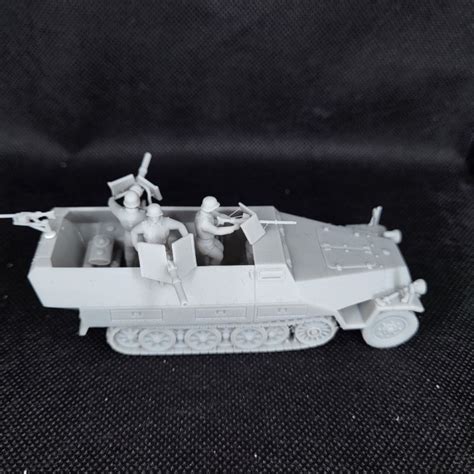 D Printable Half Track Sd Kfz Ausf D Flammpanzerwagen Crewmen