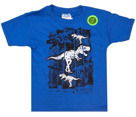 Youth T Rex Glow In The Dark Royal Tee Amnh Store