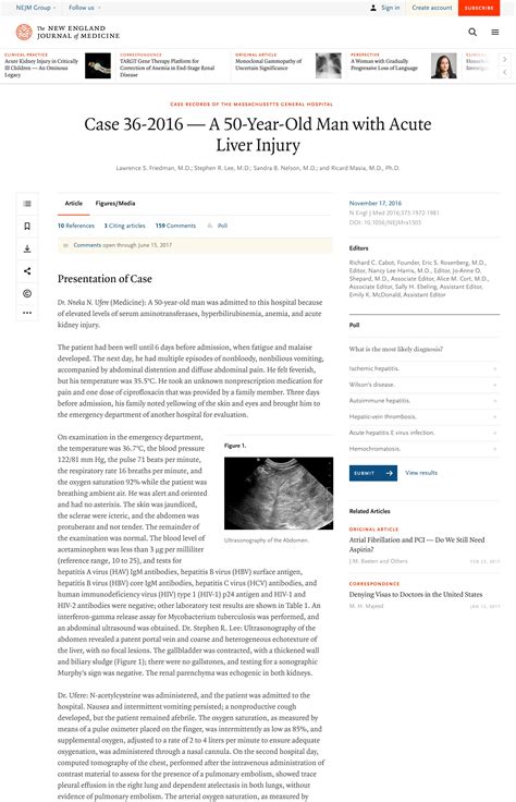 New England Journal Of Medicine — Area 17