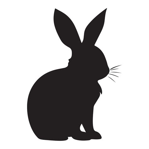 Bunny black Silhouette 34103946 Vector Art at Vecteezy