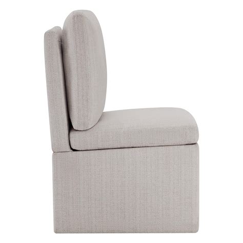 Amazon Kislot Upholstered Dining Chair With Casters Armless